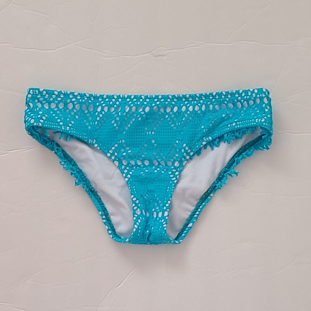 Blue Crochet Bikini Bottom